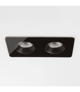 LED 2 Light Twin Recessed Downlight Black IP65 - 1