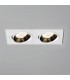LED 2 Light Twin Tiltable Recessed Downlight Matt White - 1