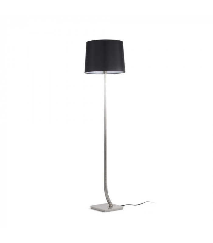 Floor Lamp Round Tappered Shade Black