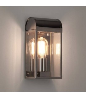 1 Light Outdoor Wall Lantern Polished Nickel IP44, E27 - 1