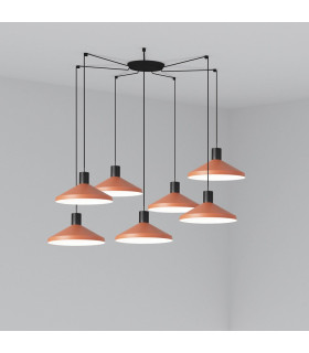 Cluster Pendant Ceiling Light Orange