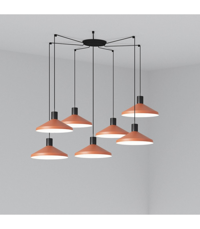 Cluster Pendant Ceiling Light Orange