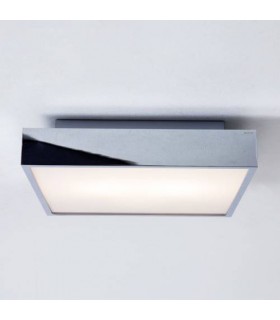LED 1 Light Bathroom Flush Ceiling Light Polished Chrome IP44 - 1