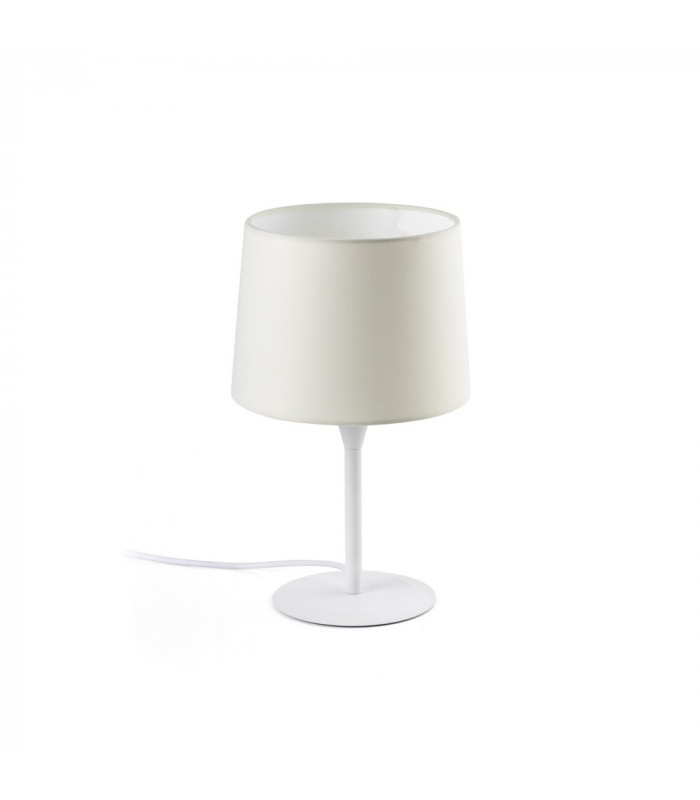 Table Lamp Round Tapered White