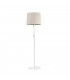 Floor Lamp Round Tappered Shade White