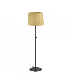 Floor Lamp Round Tappered Shade Black