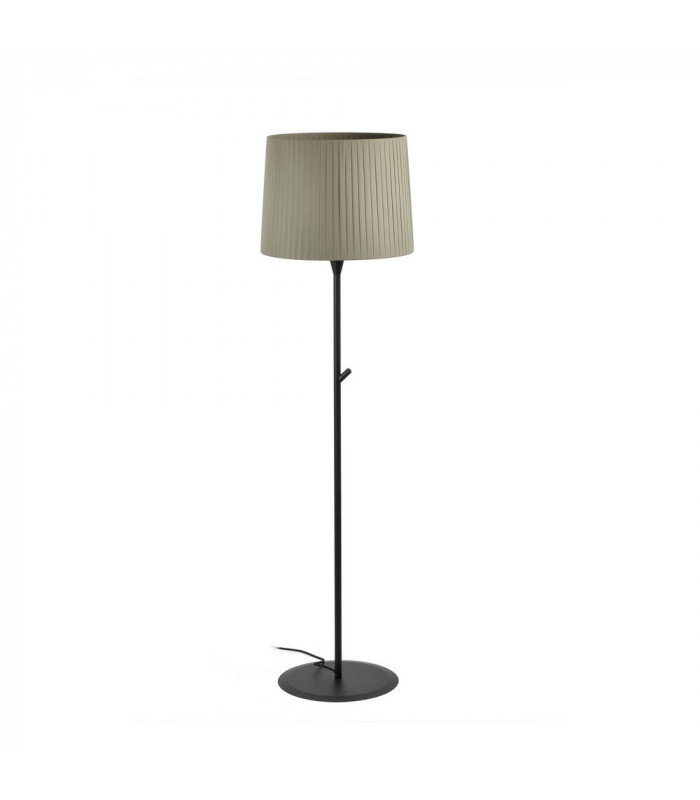 Floor Lamp Round Tappered Shade Black