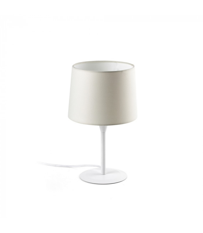 Table Lamp Round Tapered White