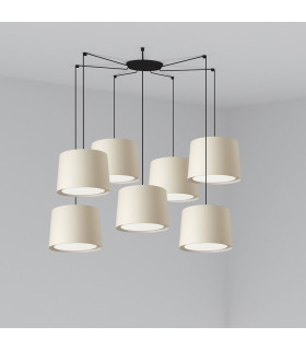 Triple Cylindrical Cluster Drop Light White
