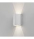 LED 1 Light Outdoor Large Up Down Wall Light Textured White IP65 - 1