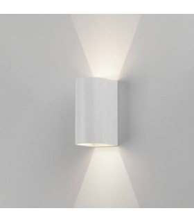 LED 1 Light Outdoor Large Up Down Wall Light Textured White IP65 - 1