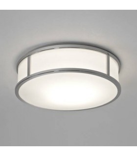 LED 1 Light Bathroom Flush Ceiling Light Polished Chrome IP44 - 1