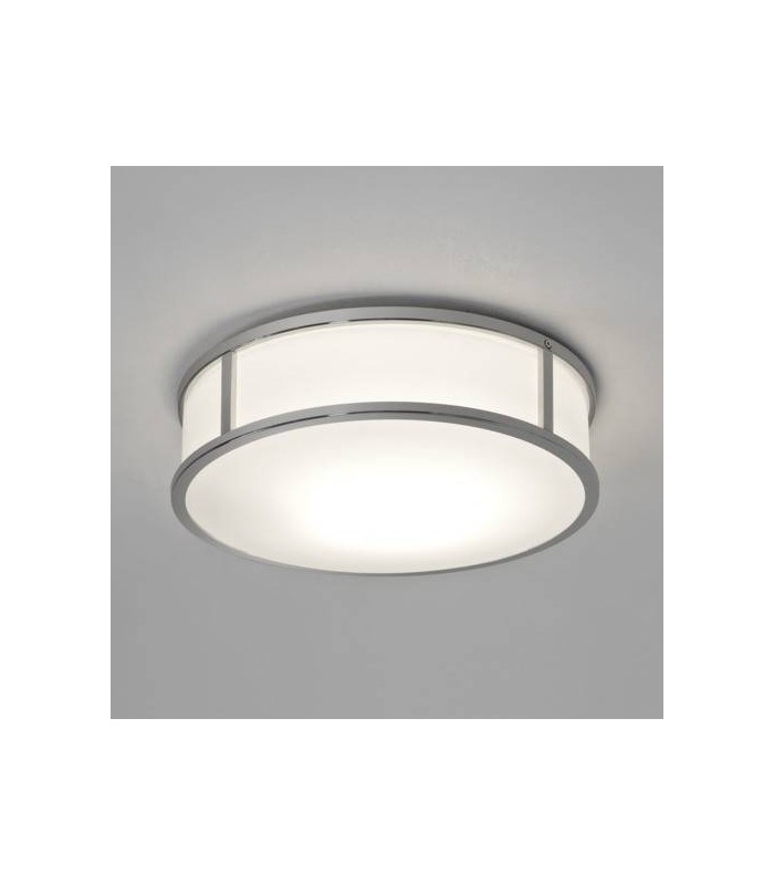 LED 1 Light Bathroom Flush Ceiling Light Polished Chrome IP44 - 1