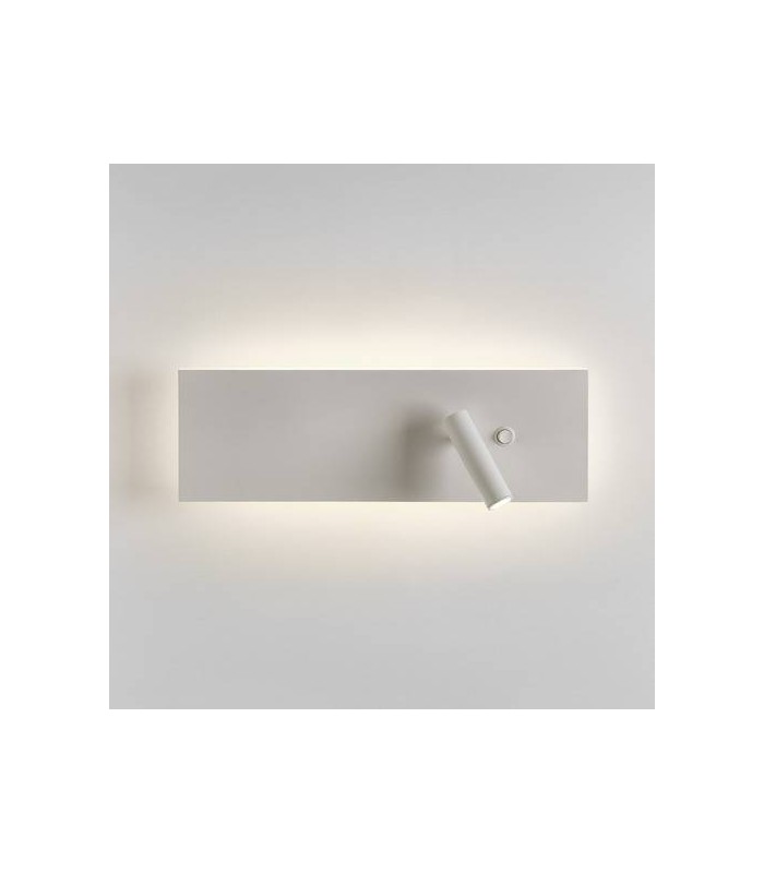LED 1 Light Indoor Wall Light Matt White with Switched Reader - 1