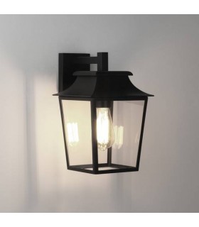 1 Light Outdoor Wall Lantern Textured Black, E27 - 1