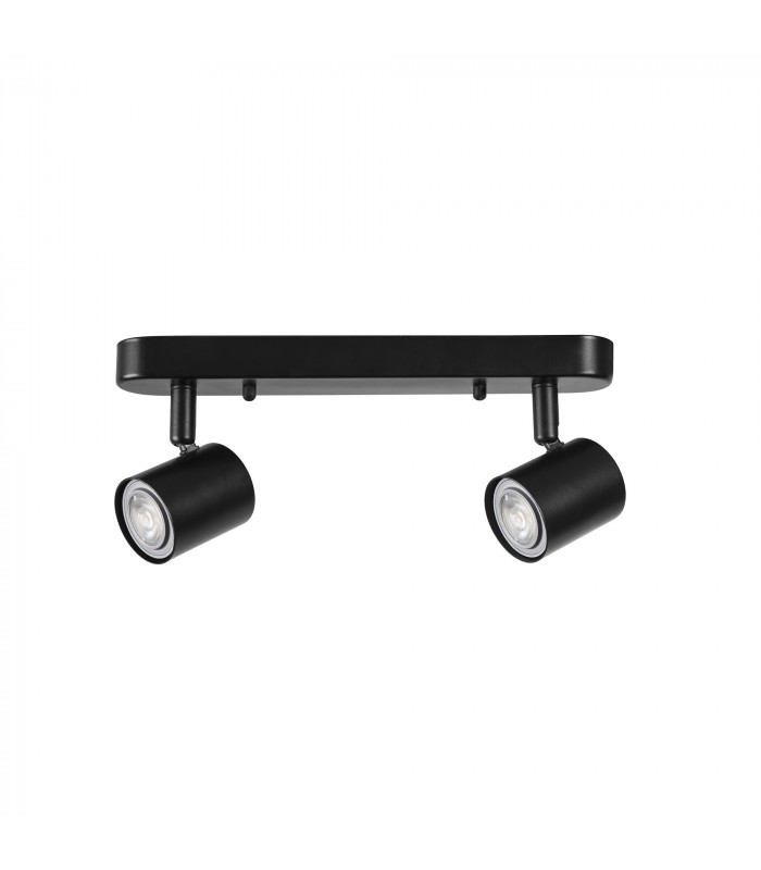 Twin Adjustable Spotlight GU10 Black