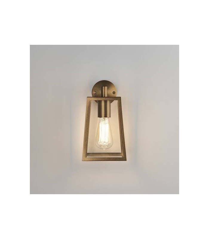 1 Light Outdoor Wall Lantern Antique Brass, E27 - 1