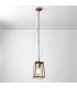 1 Light Outdoor Ceiling Pendant Light Antique Brass, E27 - 1
