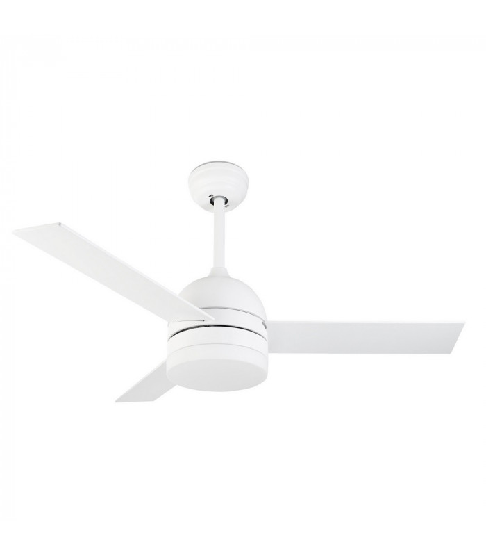 Ceiling Fan White Wood with LED 18W 3000K 1042lm