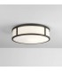 1 Light Medium Round Bathroom Flush Ceiling Light Bronze Effect IP44, E27 - 1