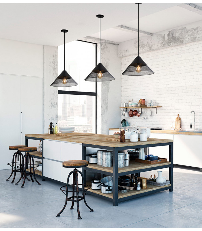 Dome Hanging Pendant E27 40W Black
