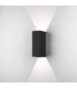 LED 1 Light Outdoor Large Up Down Wall Light Textured Black IP65 - 1