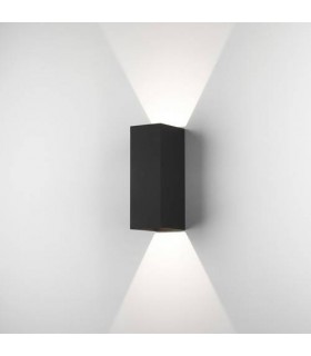 LED 1 Light Outdoor Large Up Down Wall Light Textured Black IP65 - 1