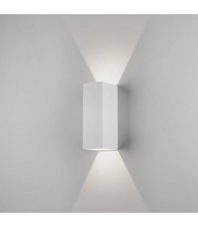 LED 1 Light Outdoor Large Up Down Wall Light Textured White IP65 - 1