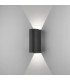 LED 1 Light Outdoor Large Up Down Wall Light Textured Black IP65 - 1