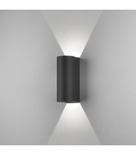 LED 1 Light Outdoor Large Up Down Wall Light Textured Black IP65 - 1