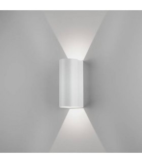 LED 1 Light Outdoor Large Up Down Wall Light Textured White IP65 - 1
