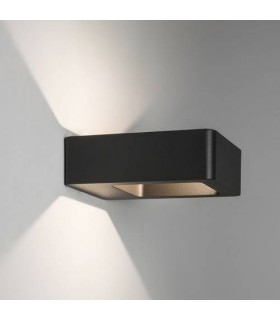 LED 1 Light Outdoor Up Down Wall Light Textured Black IP54 - 1