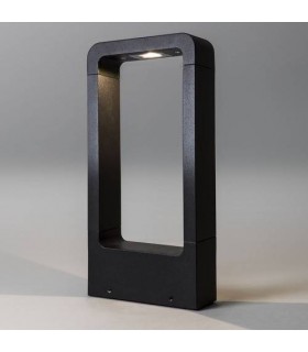 LED 1 Light Small Outdoor Bollard Light Textured Black IP54 - 1
