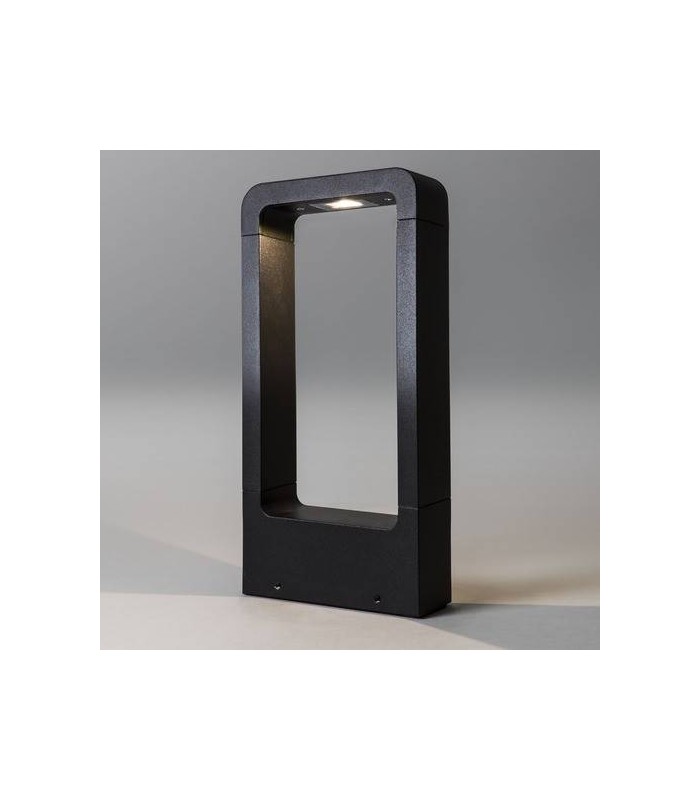 LED 1 Light Small Outdoor Bollard Light Textured Black IP54 - 1