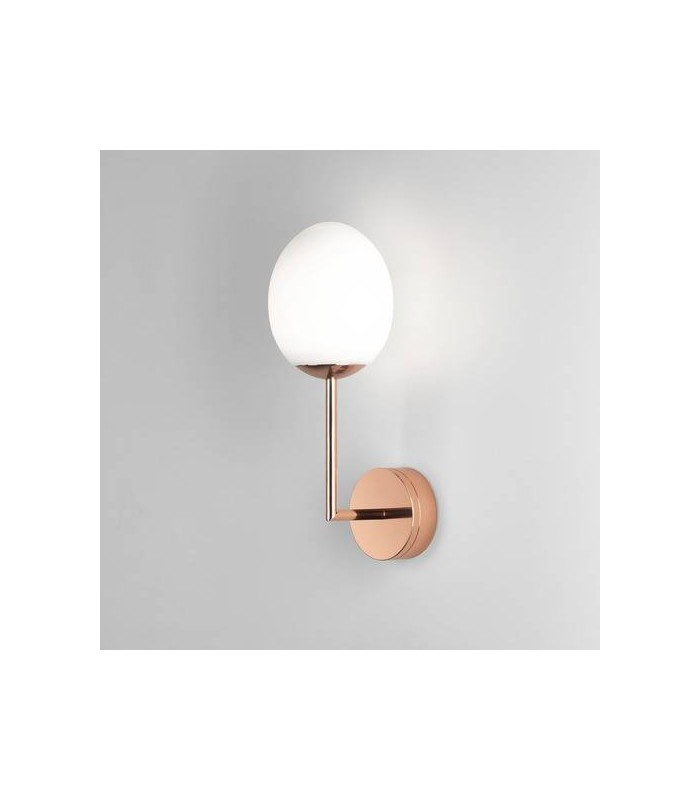 LED 1 Light Bathroom Wall Light Polished Copper IP44 - 1
