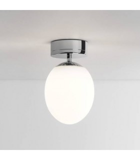 LED 1 Light Semi Flush Bathroom Ceiling Light Polished Chrome IP44 - 1