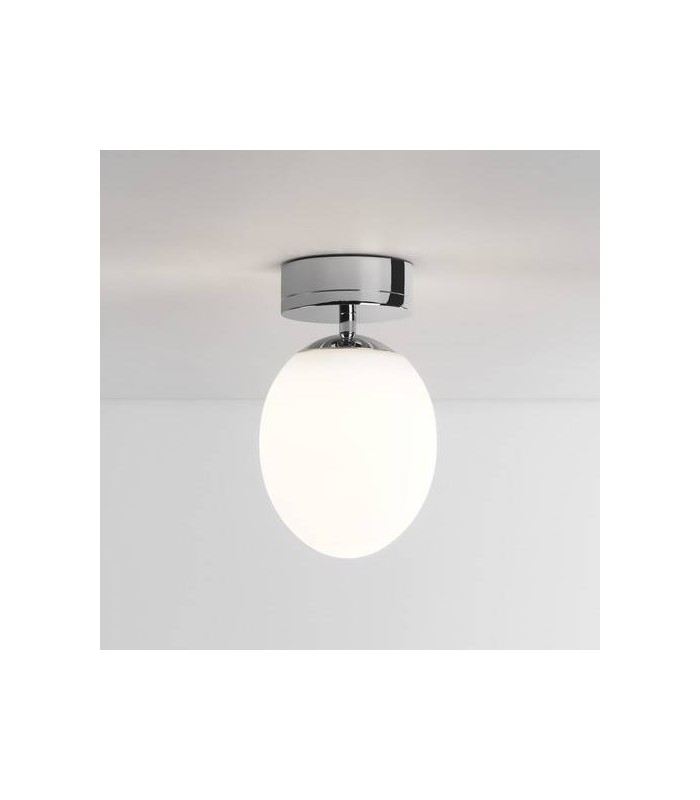 LED 1 Light Semi Flush Bathroom Ceiling Light Polished Chrome IP44 - 1
