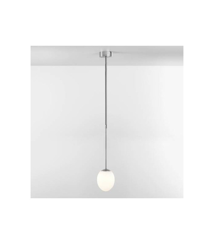 LED 1 Light Ceiling Pendant Light Polished Chrome IP44 - 1