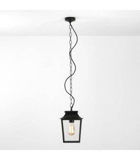 1 Light Outdoor Ceiling Pendant Light Textured Black, E27 - 1