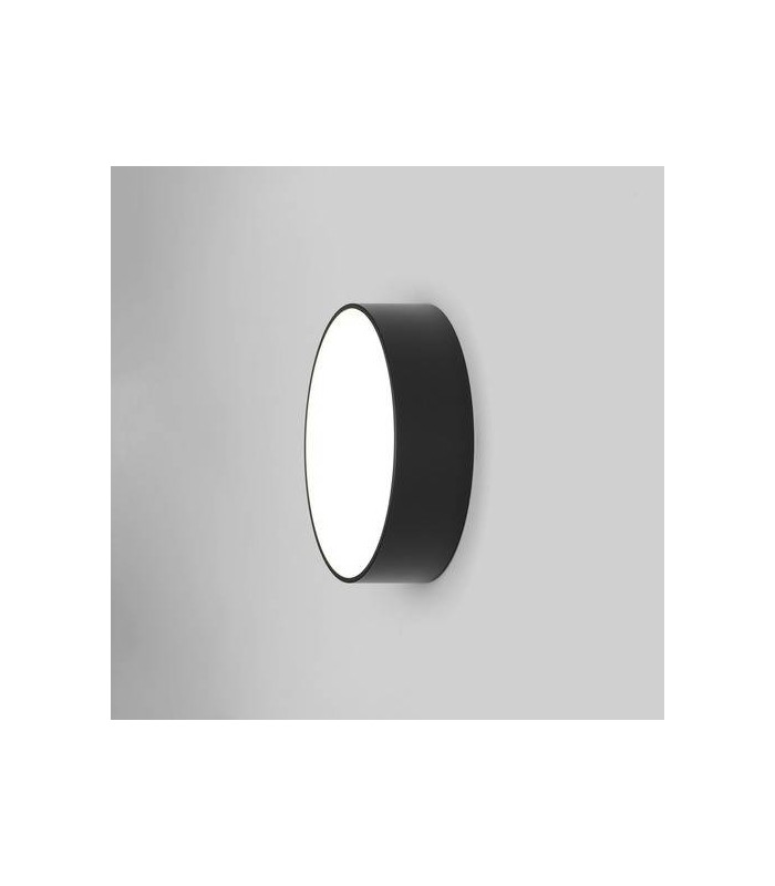 LED 1 Light Outdoor Large Flush Light Textured Black IP65 - 1