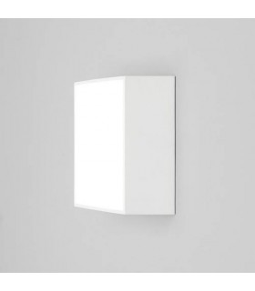 LED 1 Light Outdoor Square Small Flush Light Textured White IP65 - 1