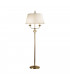 Classic Fabric Round Tapered Floor Light Antique Brass