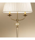 Classic Fabric Round Tapered Floor Light Antique Brass, 2x E14