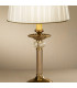 Classic Fabric Tapered Shade Table Light Antique Brass, 1x E14