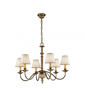 Classic 6 Arm Chandelier Antique Brass