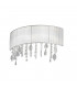 Designer Crystal Fabric Wall Light Polished Chrome