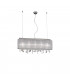 Designer Crystal Fabric Straight Pendant Light Polished Chrome