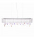 Designer Crystal Fabric Straight Large Chandelier Polished Chrome