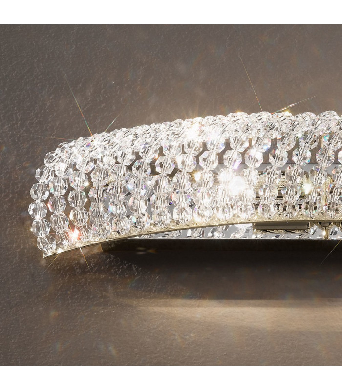 Designer Crystal Wall Light Polished Chrome, 2x G9