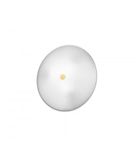 Designer Glass Simple Flush Ceiling Light Polished Gold